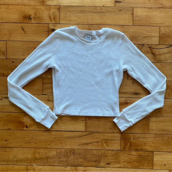 🤍 TNA Aritzia Glendale Waffle Longsleeve - Size Small - Picture 1 of 4